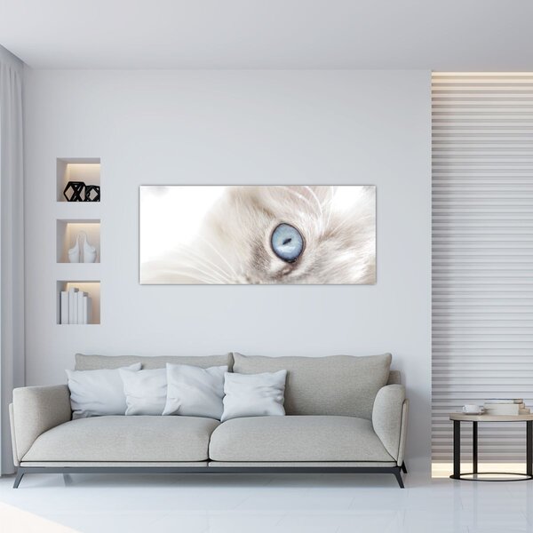 Slika - Mačka s plavim očima (120x50 cm)