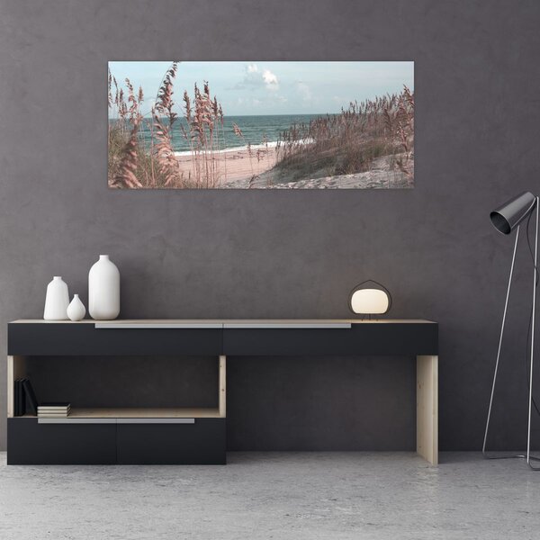 Slika - Ružičasta plaža (120x50 cm)