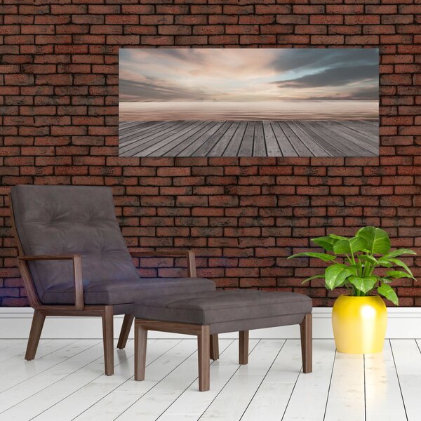 Slika - Pristanište u zalasku sunca (120x50 cm)