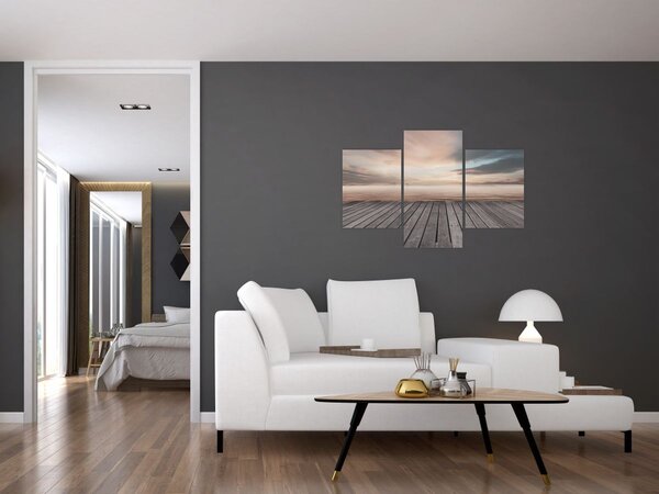 Slika - Pristanište u zalasku sunca (90x60 cm)