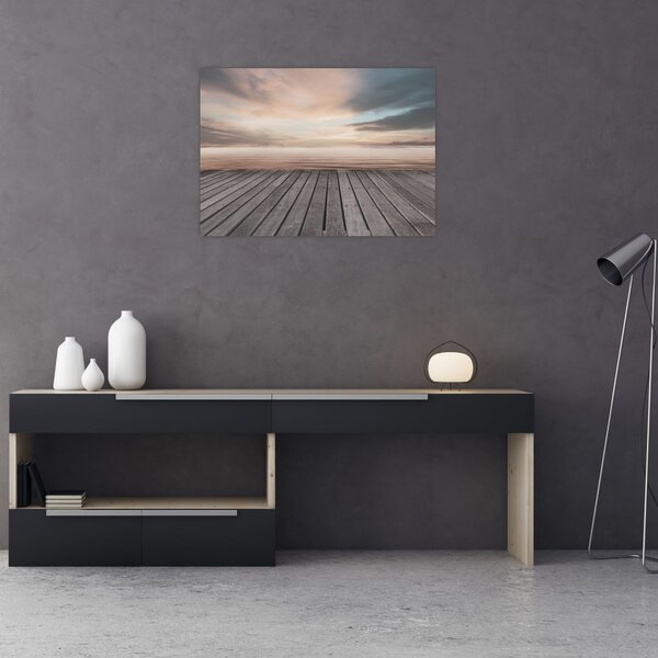 Slika - Pristanište u zalasku sunca (70x50 cm)