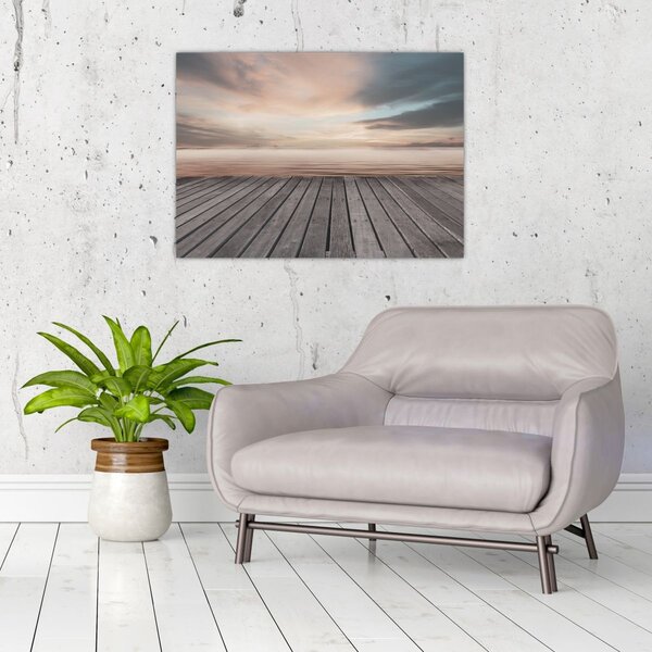 Slika - Pristanište u zalasku sunca (70x50 cm)