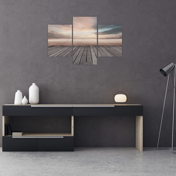 Slika - Pristanište u zalasku sunca (90x60 cm)