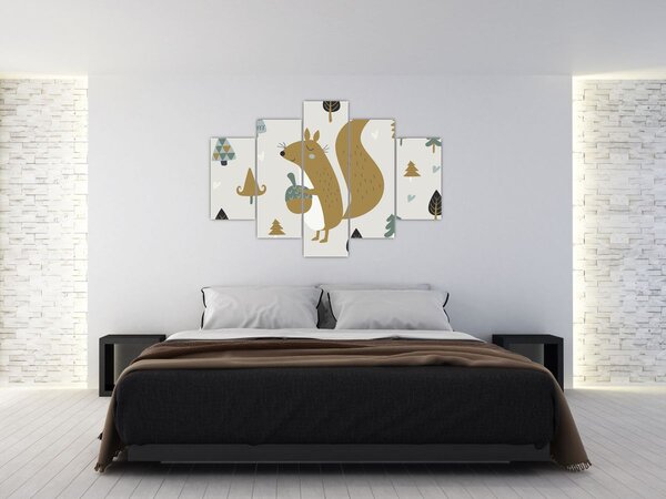 Slika - Vjeverica s orahom (150x105 cm)