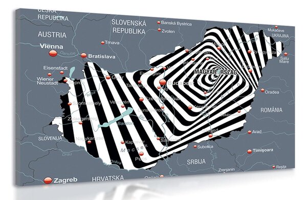Slika moderno izdanje karte Mađarske