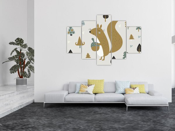 Slika - Vjeverica s orahom (150x105 cm)