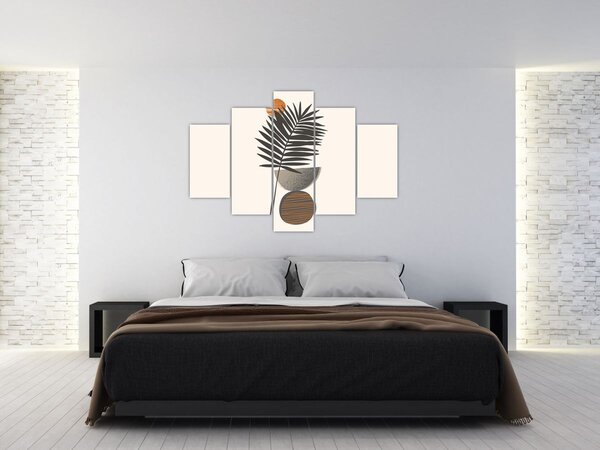 Slika - Apstrakcija s palminim lišćem (150x105 cm)
