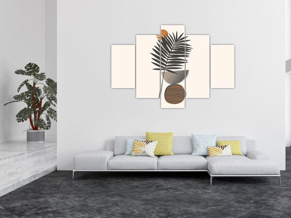Slika - Apstrakcija s palminim lišćem (150x105 cm)