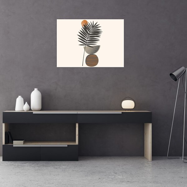 Slika - Apstrakcija s palminim lišćem (70x50 cm)