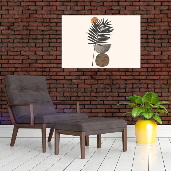 Slika - Apstrakcija s palminim lišćem (90x60 cm)