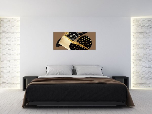 Slika - Apstrakcija zlatno smeđa N⁰1 (120x50 cm)