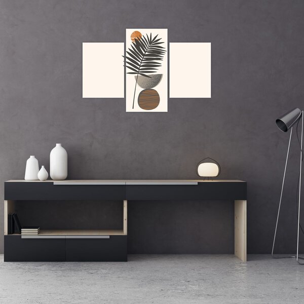 Slika - Apstrakcija s palminim lišćem (90x60 cm)