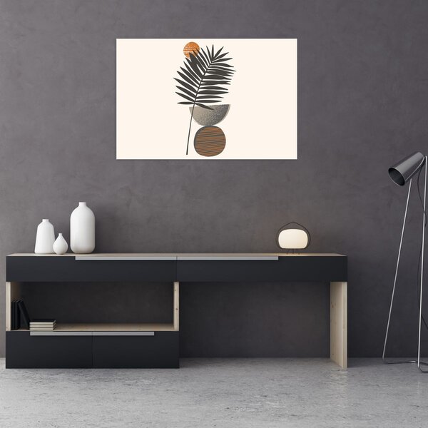 Slika - Apstrakcija s palminim lišćem (90x60 cm)