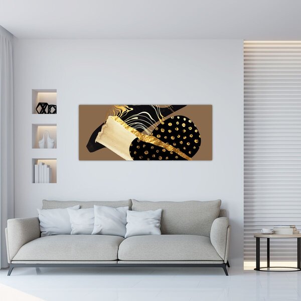 Slika - Apstrakcija zlatno smeđa N⁰1 (120x50 cm)