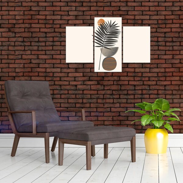Slika - Apstrakcija s palminim lišćem (90x60 cm)