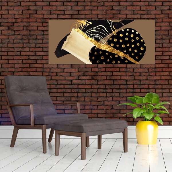 Slika - Apstrakcija zlatno smeđa N⁰1 (120x50 cm)