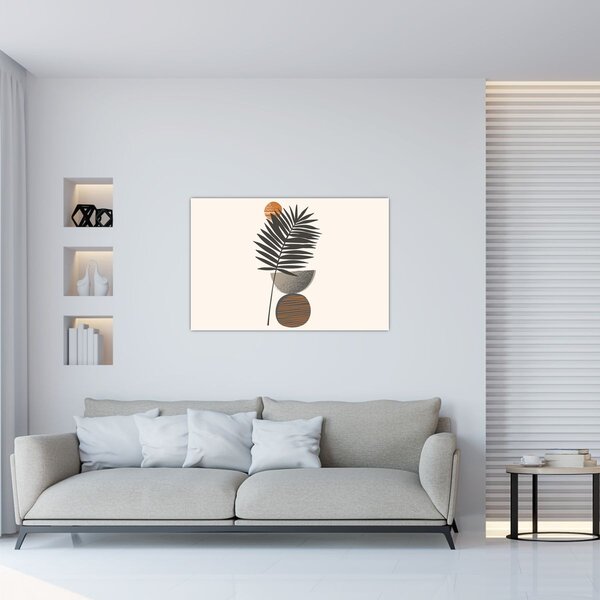 Slika - Apstrakcija s palminim lišćem (90x60 cm)