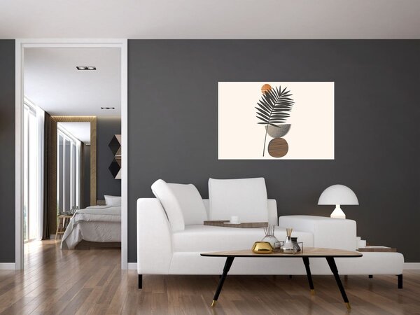 Slika - Apstrakcija s palminim lišćem (90x60 cm)