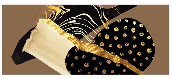 Slika - Apstrakcija zlatno smeđa N⁰1 (120x50 cm)