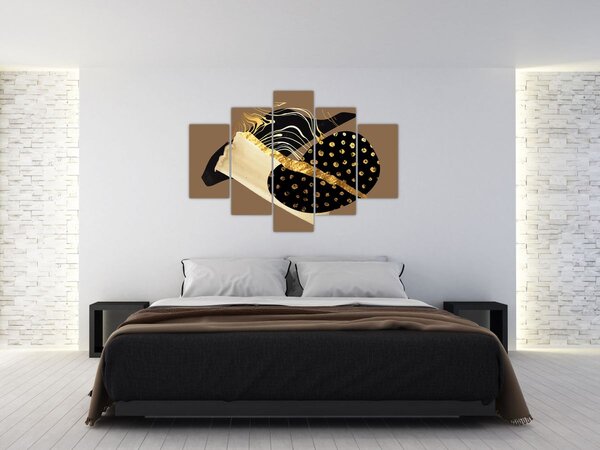 Slika - Apstrakcija zlatno smeđa N⁰1 (150x105 cm)
