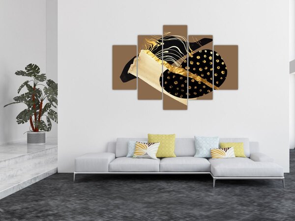 Slika - Apstrakcija zlatno smeđa N⁰1 (150x105 cm)