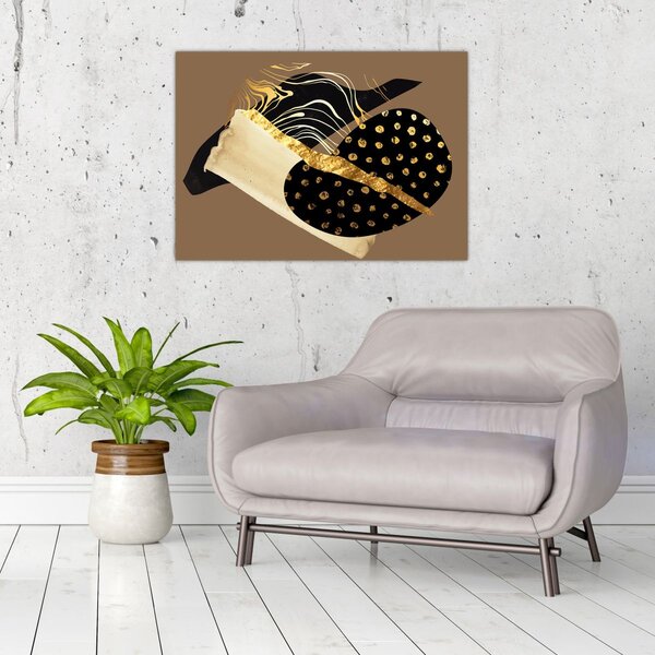 Slika - Apstrakcija zlatno smeđa N⁰1 (70x50 cm)