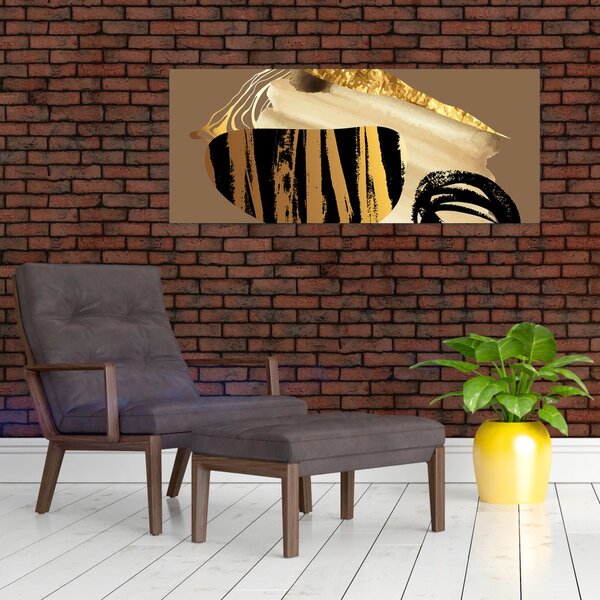 Slika - Apstrakcija zlatno smeđa N⁰2 (120x50 cm)