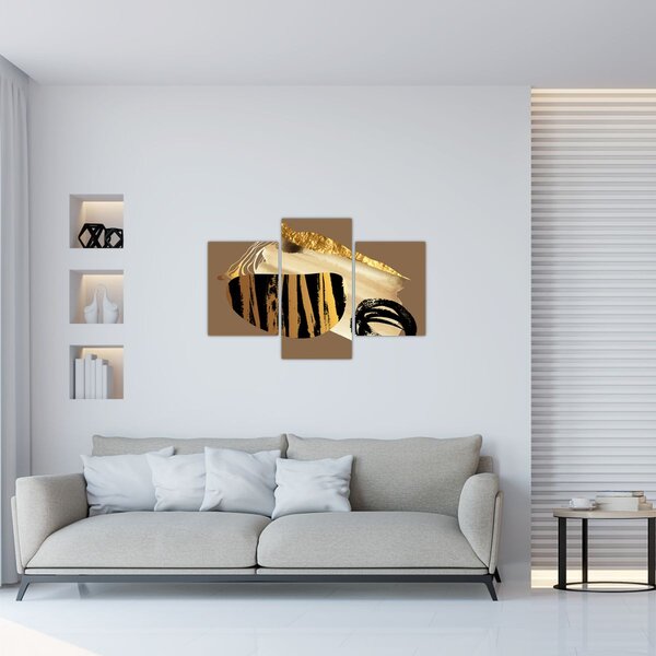 Slika - Apstrakcija zlatno smeđa N⁰2 (90x60 cm)