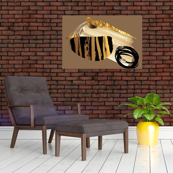 Slika - Apstrakcija zlatno smeđa N⁰2 (90x60 cm)