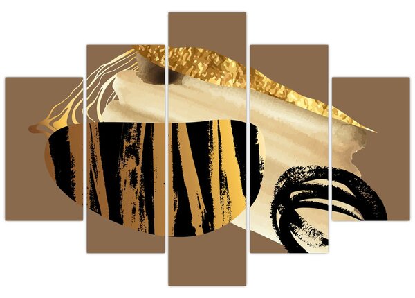 Slika - Apstrakcija zlatno smeđa N⁰2 (150x105 cm)