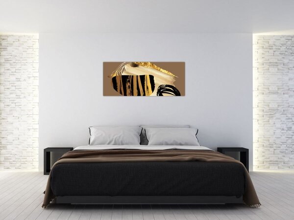 Slika - Apstrakcija zlatno smeđa N⁰2 (120x50 cm)