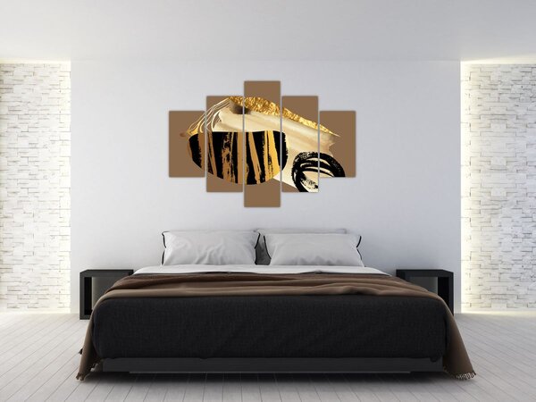 Slika - Apstrakcija zlatno smeđa N⁰2 (150x105 cm)