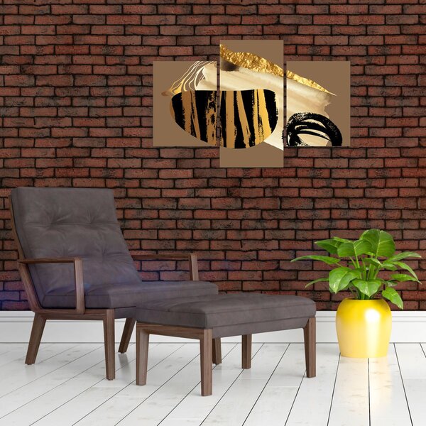 Slika - Apstrakcija zlatno smeđa N⁰2 (90x60 cm)