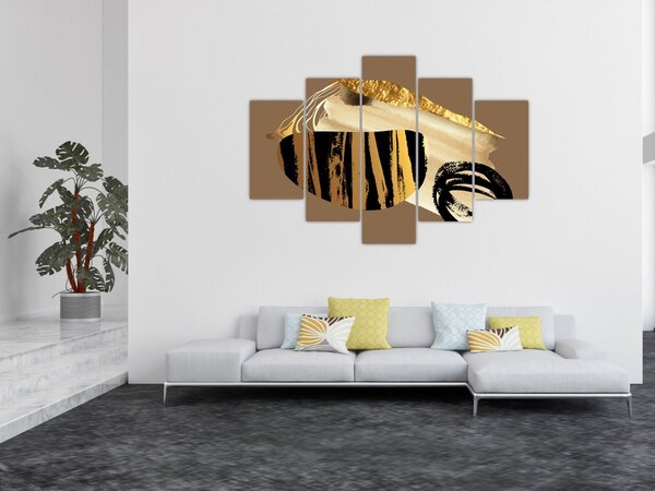 Slika - Apstrakcija zlatno smeđa N⁰2 (150x105 cm)