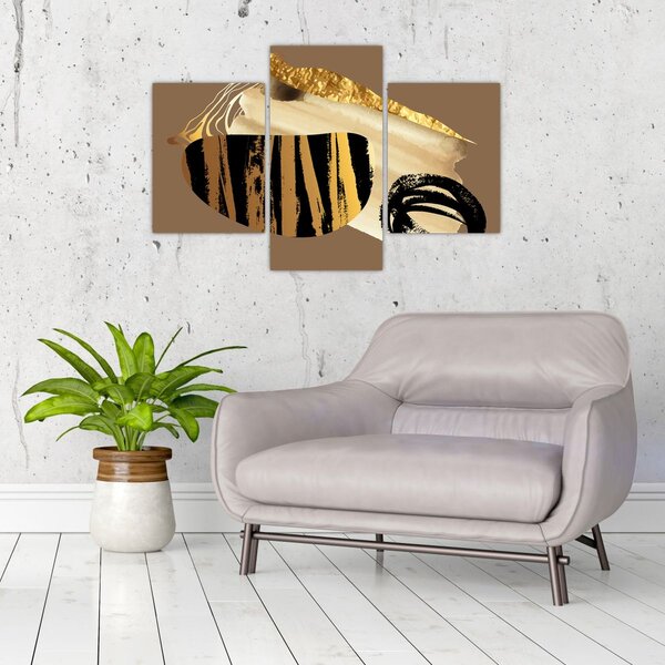 Slika - Apstrakcija zlatno smeđa N⁰2 (90x60 cm)