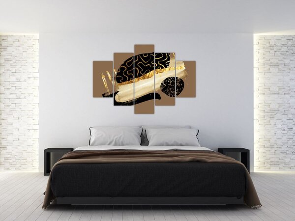 Slika - Apstrakcija zlatno smeđa N⁰3 (150x105 cm)