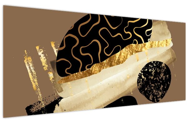 Slika - Apstrakcija zlatno smeđa N⁰3 (120x50 cm)