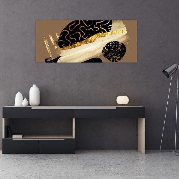Slika - Apstrakcija zlatno smeđa N⁰3 (120x50 cm)
