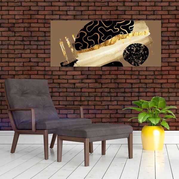 Slika - Apstrakcija zlatno smeđa N⁰3 (120x50 cm)