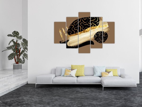 Slika - Apstrakcija zlatno smeđa N⁰3 (150x105 cm)