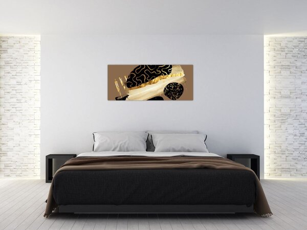 Slika - Apstrakcija zlatno smeđa N⁰3 (120x50 cm)
