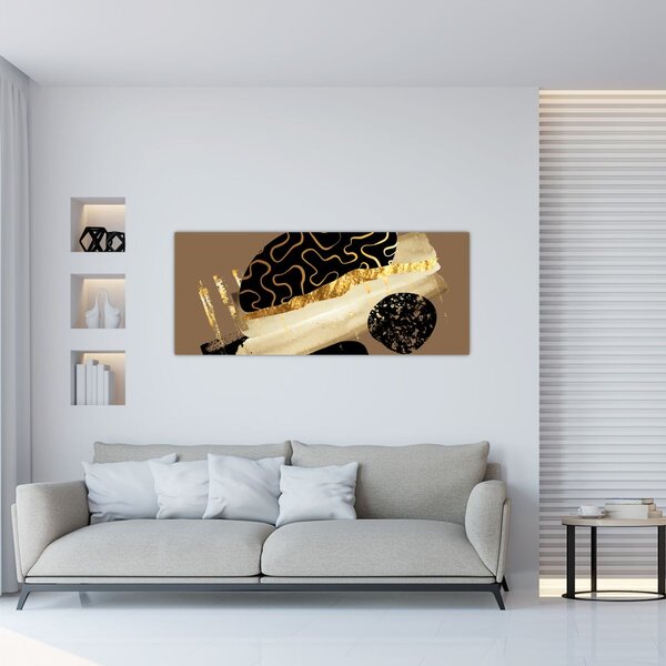 Slika - Apstrakcija zlatno smeđa N⁰3 (120x50 cm)