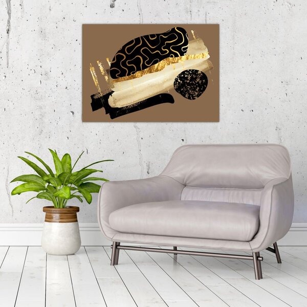 Slika - Apstrakcija zlatno smeđa N⁰3 (70x50 cm)