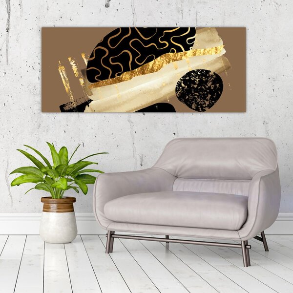 Slika - Apstrakcija zlatno smeđa N⁰3 (120x50 cm)