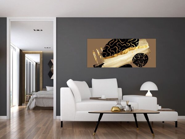 Slika - Apstrakcija zlatno smeđa N⁰3 (120x50 cm)