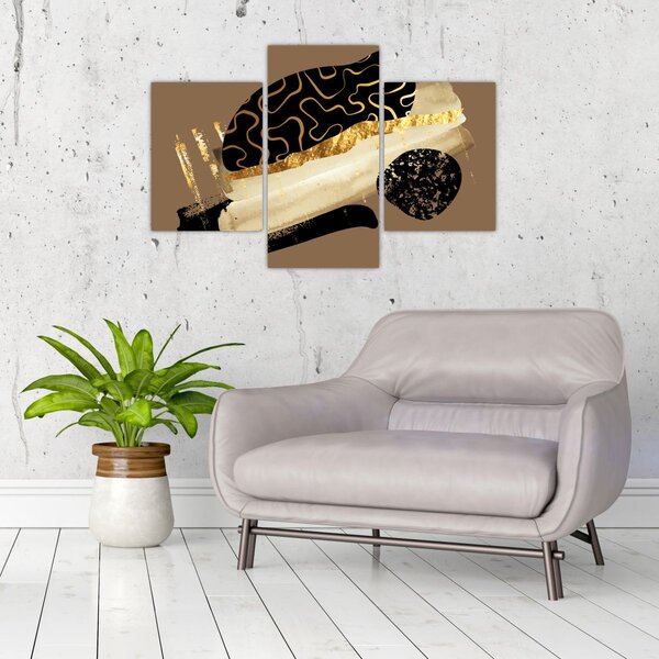 Slika - Apstrakcija zlatno smeđa N⁰3 (90x60 cm)