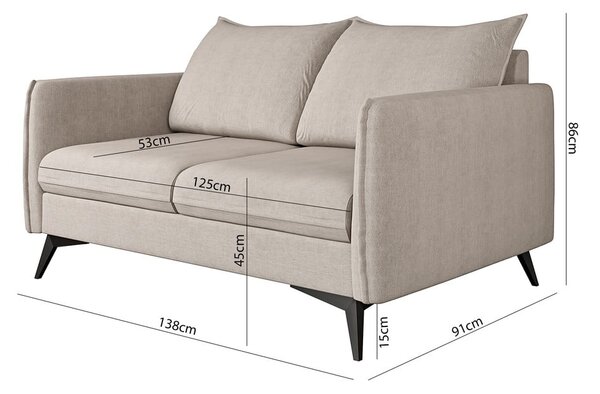 Bež sofa 138 cm Juli Bis – Ropez