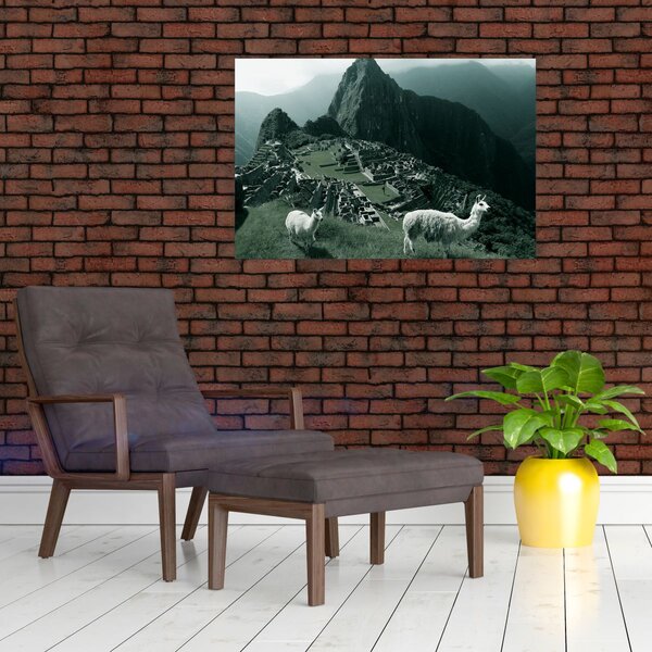 Slika - Plamen u Machu Picchuu u Peruu (90x60 cm)