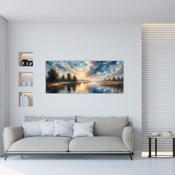 Slika - Slika sunca iznad vode (120x50 cm)
