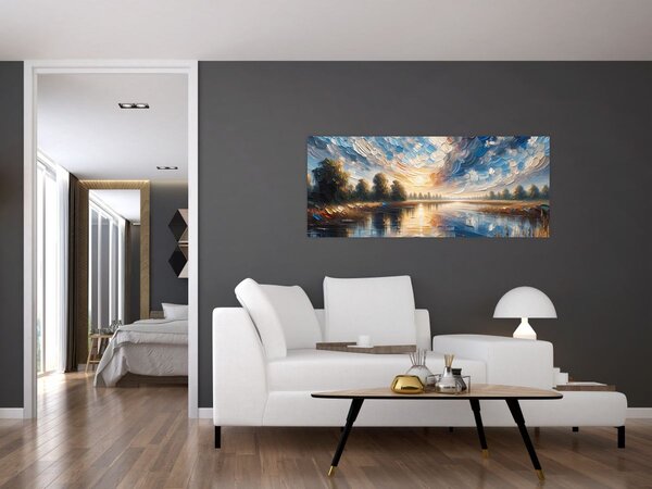 Slika - Slika sunca iznad vode (120x50 cm)